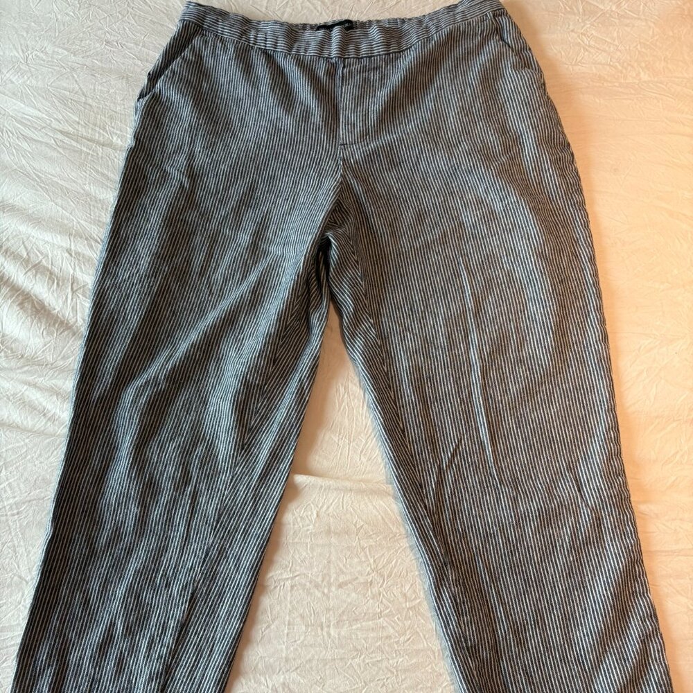 Banana Republic Striped High-Rise Wide-Leg Pant